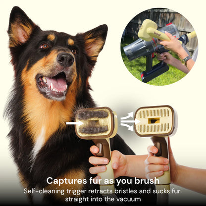 Yomi&GROOMI™ 3-In-1 Vacuum Pet Brush